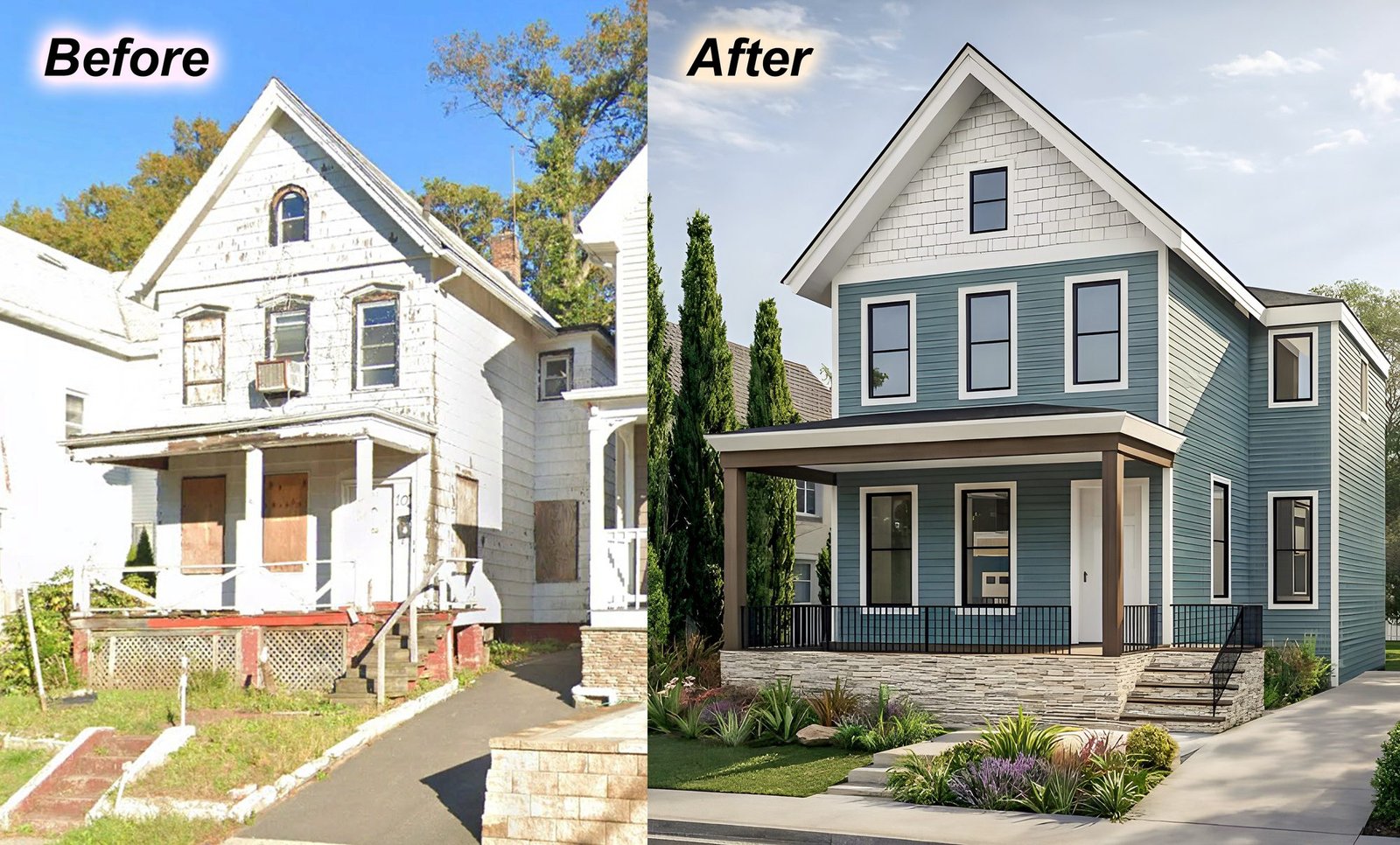 Renovation — Before & After — view 2