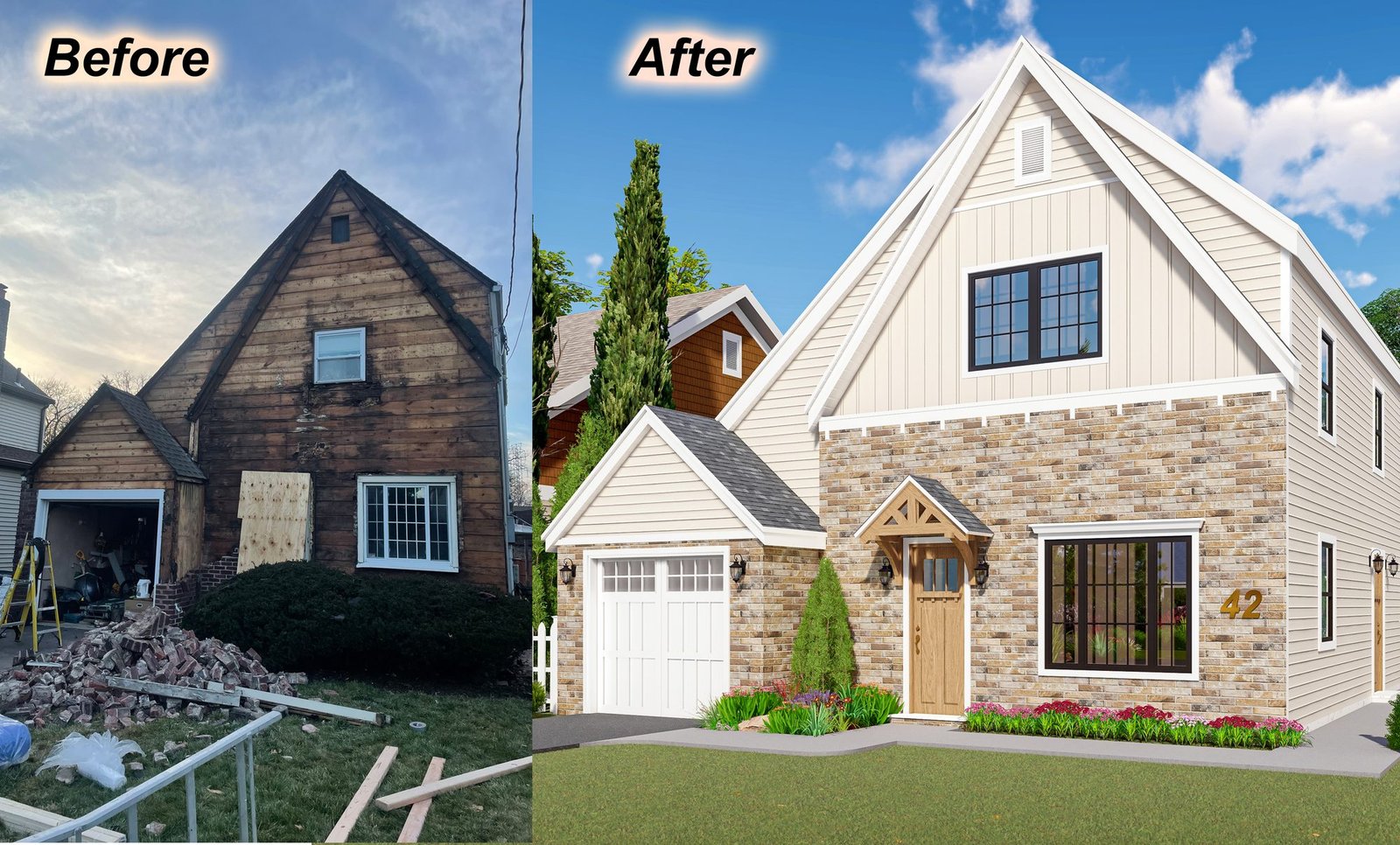 Renovation — Before & After — view 4