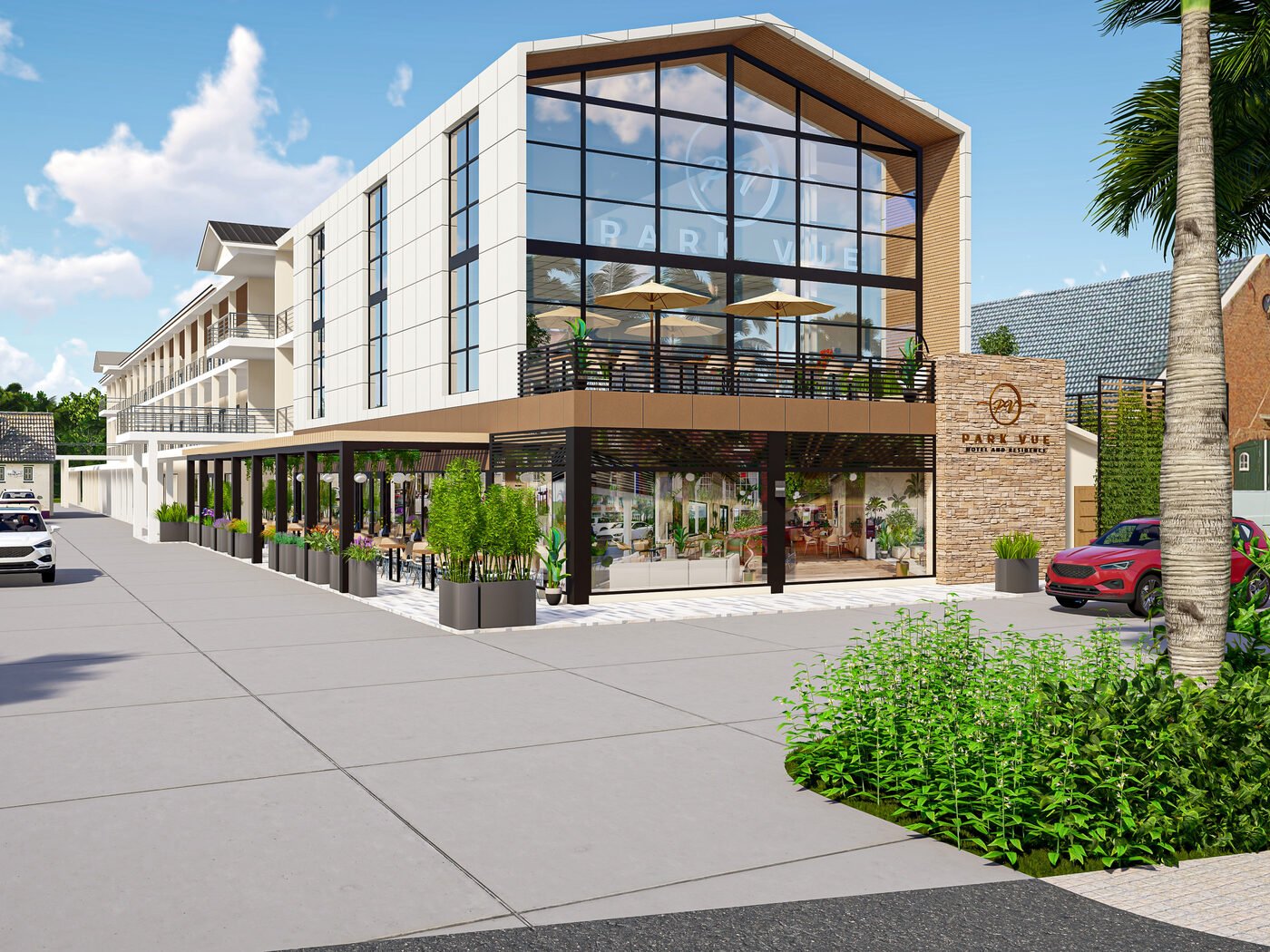Park Vue commercial hotel and residence architectural design
